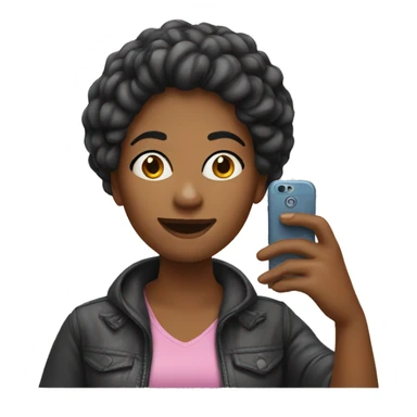 woman taking selfie sticker