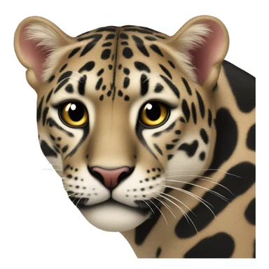 heart filled with panter patern sticker