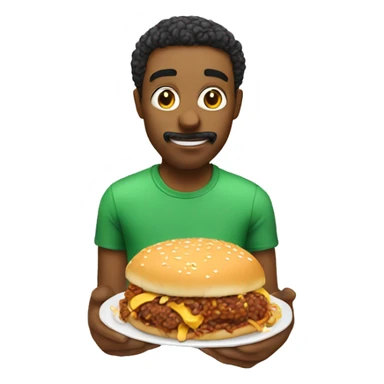 guy eating sloppy food  sticker