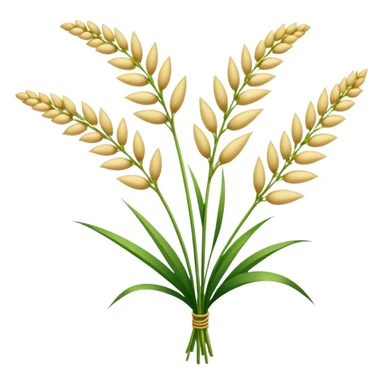 bouquet Saccharum Grass flower, stem, leaf sticker