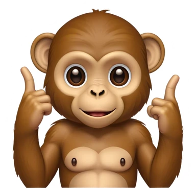 monkey holding up middle finger sticker