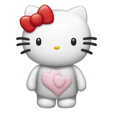 hello kitty with heart sticker