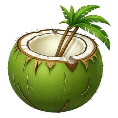 "Whole Green Tender Coconut" sticker