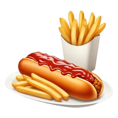 Currywurst Pommes  sticker