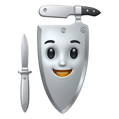 cute knife with face sticker