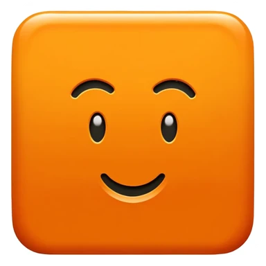 OK text in an orange square with a gradient background sticker