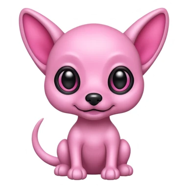 alien dog pink sticker