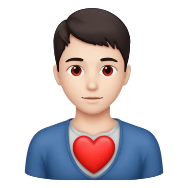 King in hearts red person sticker