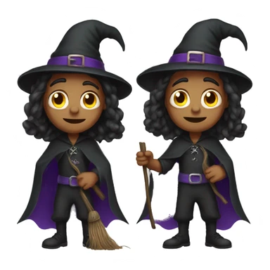 male witch halloween sticker