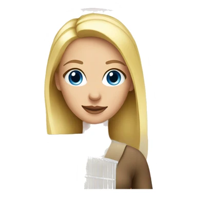 Blonde woman with blue eyes,  a Target shopping cart sticker