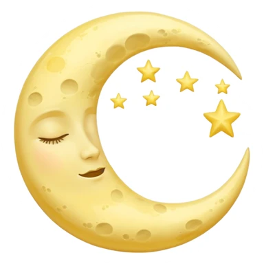 sleeping moon sticker