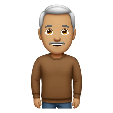 middle age man with brown sweater sticker