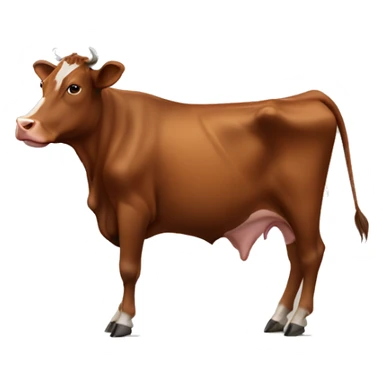 Plain brown cow sticker