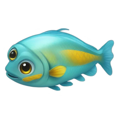 fish snorkeling sticker