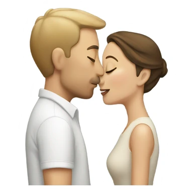 White Man kissing woman sticker