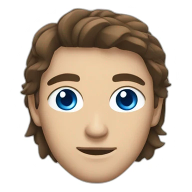 jiujitsu bresilian with brown hair and blue eyes sticker