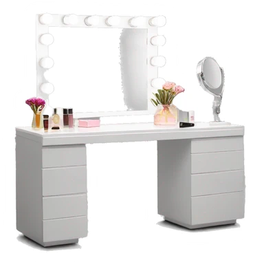 Vanity table with led light sticker