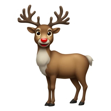 Red Nosed Reindeer full body  sticker