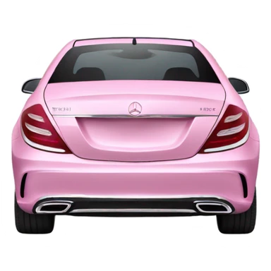 Mercedes Benz pink with white back griund sticker