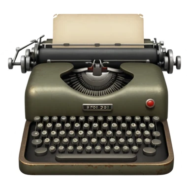 old vintage typewriter sticker