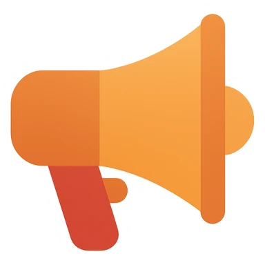 megaphone modern icon style, simple and bold, suitable for app or web interface sticker