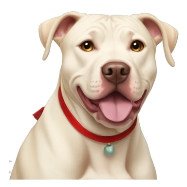 All blonde Pitbull lab mix pitbull ears christmas sticker