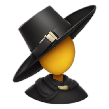 A classic pilgrim hat with a bold buckle, casting a dramatic shadow sticker