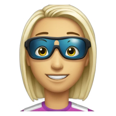 omasy fais du ski sticker