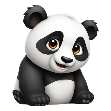 Panda bear looking back  sticker