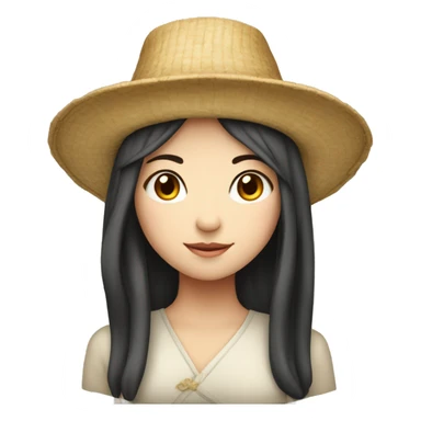 Fair-skinned Girl with chinese hat sticker