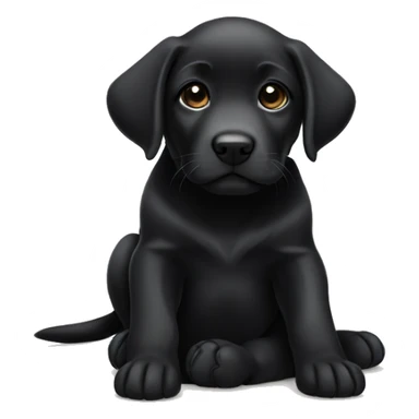 Black Labrador puppy sticker