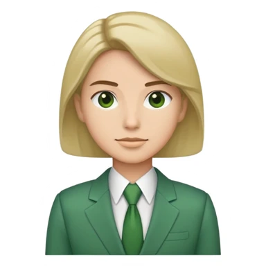 green business suit with shoulder pads sticker