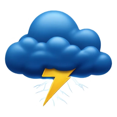 lightning from a dark blue cloud sticker