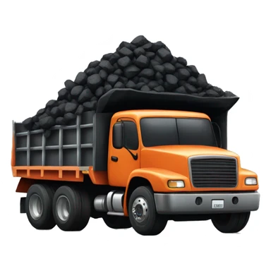 a truck with coal sticker