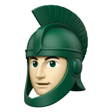 Michigan state sparty green  sticker