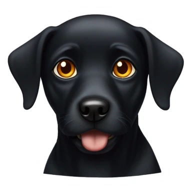 Black dog with amber eyes sticker