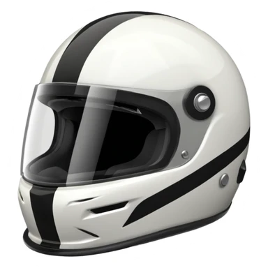 stylized racing helmet with a visor and two bolts on top sticker
