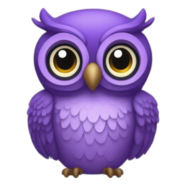 Purple owl sticker