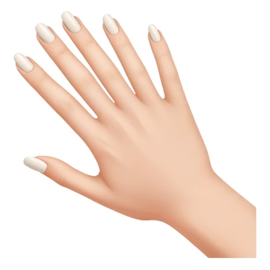 a neat woman's hand without nail art ios style sticker