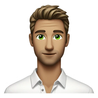 Handsome like a model green eyed man hot in white shirt sticker