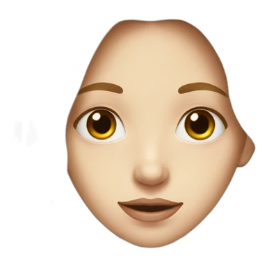 female face with long hair and many large milk stains sticker