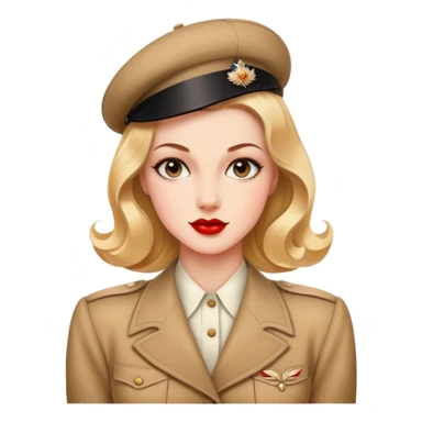 Beautiful woman in 1940’s woman fashion look sticker
