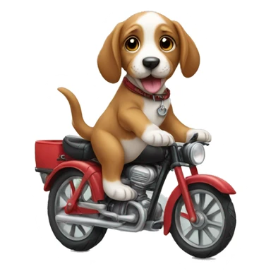 Puppy on a bike sticker