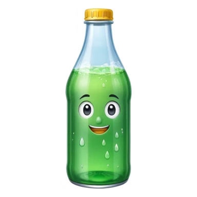 Ice cold sprite in a bottle sticker