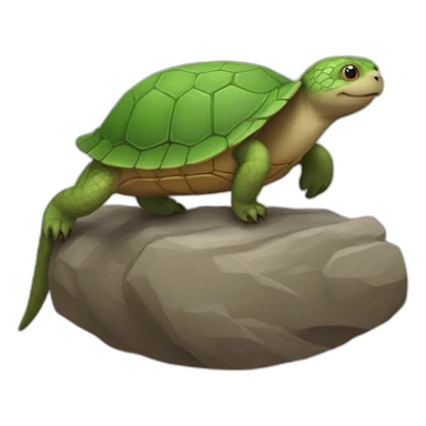 tortue sur une loutre sticker