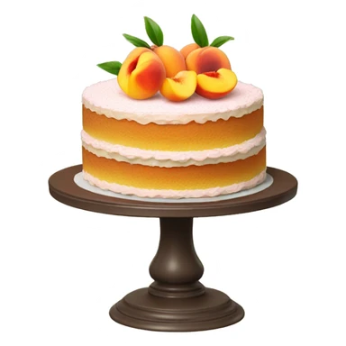 Three layer cake with peaches  sticker