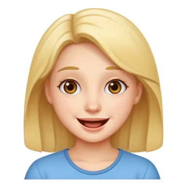 Cute girl overjoyed with happiness sticker