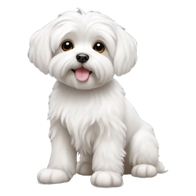 Sweet jung maltese dog sticker