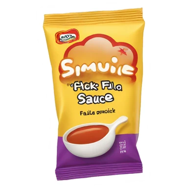 Chick Falia sauce packet sticker