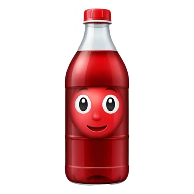 sobolo emoji (ghanain drink)  in a plastic bottle and make the juice dark red sticker